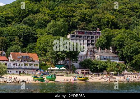 Gebäude in Strandnähe in Gdynia-Orlowo (Polen) Stockfoto