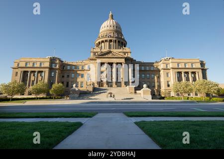 State Capitol Building in Boise unter dem klaren blauen Himmel Stockfoto