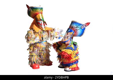 Geistermaske und Kostüm farbenfrohes Festival Phi Ta Khon Festival im Dan Sai District. Provinz Loei, Thailand Stockfoto