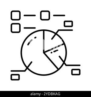 Schnappen Sie sich dieses sorgfältig gestaltete Symbol des Tortendiagramms, des Vektors für Geschäftsanalysen Stock Vektor