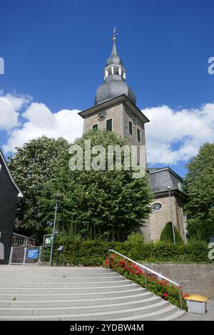 Reformierte Kirche auf dem Markt in Radevormwald Stockfoto