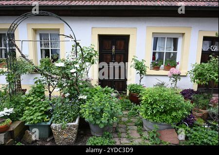 Haus in Dilsberg Stockfoto