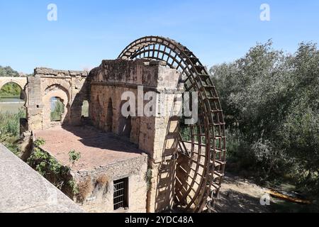 Mühle von Albolafia-Molino de la Albolafia-in der spanischen Stadt Cordoba, Andalusien, Spanien Stockfoto