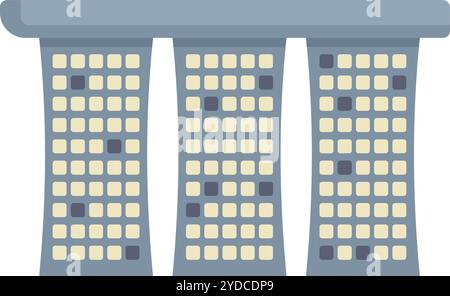 Marina Bay Sands Hotelgebäude singapur Symbol mit moderner Architektur in flachem Design Stock Vektor