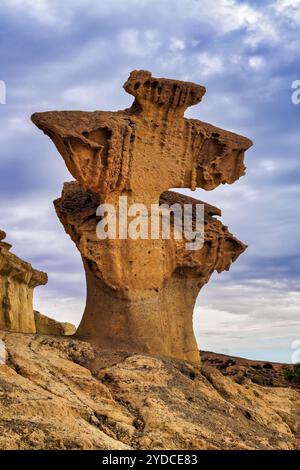 Blick auf die erosionen von Bolnuevo, Las Gredas, Mazarron. Murcia, Spanien Stockfoto