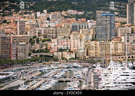 Monaco Harbour, Monte Carlo, Aussicht Stockfoto