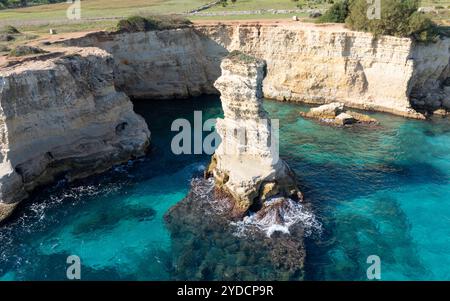 Felsformation, Torre Sant'Andrea, Apulien, Italien Stockfoto