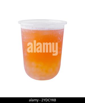 Eismilchtee mit isolierter Blase Stockfoto