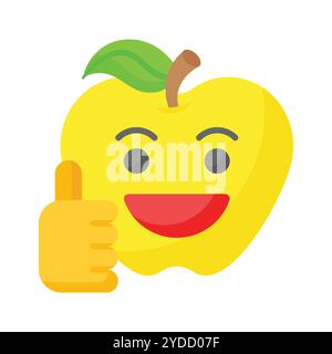 Daumen hoch, wie das Emoji-Vektor-Design, einfach zu bedienen und herunterzuladen Stock Vektor