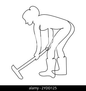 Internationaler Frauentag, 8. März, einzeiliges Kunstdesign Stock Vektor