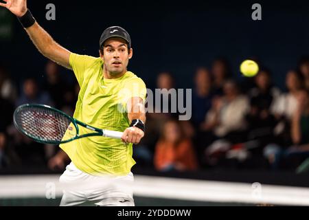 Facundo DIAZ ACOSTA (ARG) während des Qualifying des Rolex Paris Masters 2024, ATP Masters 1000 Tennisturniers am 26. Oktober 2024 in der Accor Arena in Paris, Frankreich - Foto Alexandre Martins/DPPI Credit: DPPI Media/Alamy Live News Stockfoto