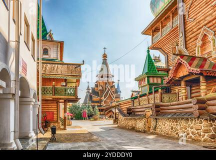 Der ikonischen Komplex "Kreml in Ismailowo" aka Izmailovskiy Kreml, ein kulturelles Zentrum in Moskau, Russland Stockfoto