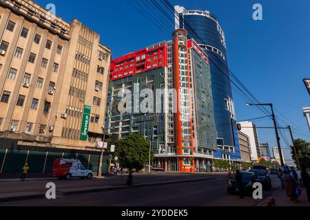 Maputo Downtown, Hauptquartier der Zentralbank von Mosambik, 2011 fertiggestellt Stockfoto