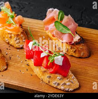 Vorspeisen italienische Antipasti-Snacks Stockfoto