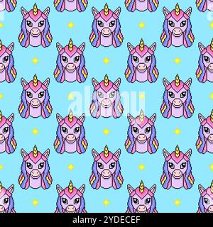 Nahtlose Muster mit einhörner Stock Vektor