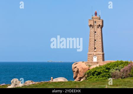 Leuchtturm Männer Ruz in der Bretagne, Frankreich Stockfoto