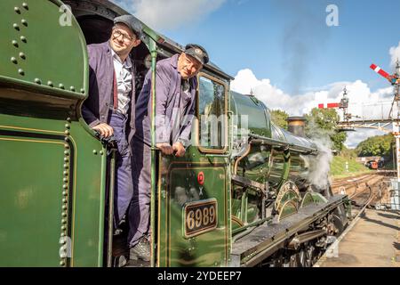 BR 'Hall' 4-6-0 No. 6989 'Wightwick Hall', Horsted Keynes, Bluebell Railway, East Sussex, England, UK Stockfoto