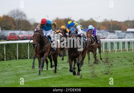 Doncaster, Vereinigtes Königreich. Samstag, 26. Oktober 2024. La Bellota und Oisin Murphy gewinnen die William Hill Prospect Stakes für Trainer John Ryan und Eigentümer Gerry McGladery. Credit JTW equine Images / Alamy Live News Stockfoto