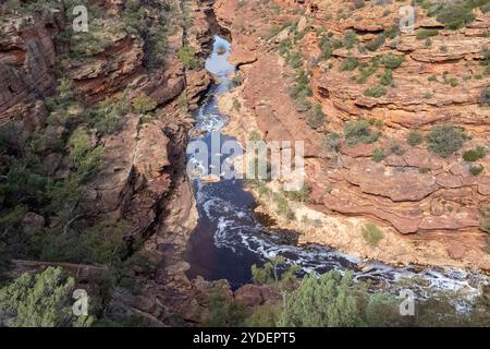 Kalbarri National Park, Western Australia. Schluchten, Fluss, Naturfenster, Skywalk Stockfoto