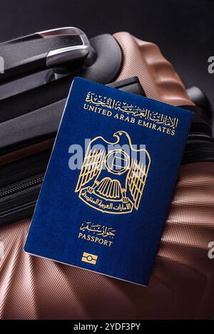 Internationaler Pass eines Bürgers der Vereinigten Arabischen Emirate Stockfoto