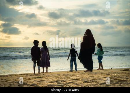 Tanur Beach, auch bekannt als Thooval Theeram Beach oder Ottupuram Beach, ist ein Strand und touristisches Schicksal in Tanur, Malappuram. Stockfoto