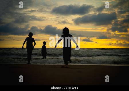 Tanur Beach, auch bekannt als Thooval Theeram Beach oder Ottupuram Beach, ist ein Strand und touristisches Schicksal in Tanur, Malappuram. Stockfoto