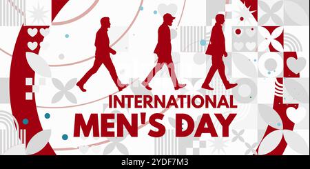 Internationaler Herrentag - Banner, Karte Stock Vektor