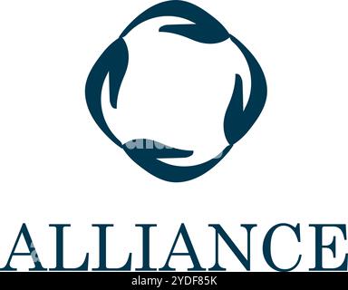 Logo der Alliance Hands Group Stock Vektor