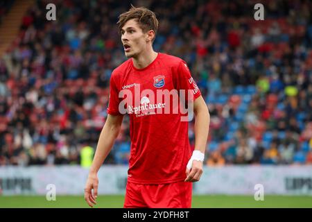 Unterhaching, Deutschland. Oktober 2024. Lenn Jastremski (SpVgg Unterhaching, 25) Oberkoerper, SpVgg Unterhaching gegen FC Viktoria Köln, Fussball, 3. Liga, 12. Spieltag, Saison 2024/2025, 26.10.2024, DFL-VORSCHRIFTEN VERBIETEN DIE VERWENDUNG VON FOTOS ALS BILDSEQUENZEN, Foto: Eibner-Pressefoto/Jenni Maul Credit: dpa/Alamy Live News Stockfoto