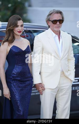 Daniel Craig und Rachel Weisz nehmen am 3. September 2024 am „Queer“ Red Carpet während des 81. Internationalen Filmfestivals von Venedig im Palazzo del Cinema Teil Stockfoto