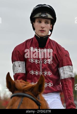 Newbury, Großbritannien, 26.10.2024, Make You Smile Ridden by Harry Davies gewinnt die BetVictor St Simon Stakes 15,45 auf der Newbury Racecourse, Newbury Picture von Paul Blake/Alamy Sports News Stockfoto