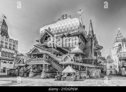 Der ikonischen Komplex "Kreml in Ismailowo" aka Izmailovskiy Kreml, ein kulturelles Zentrum in Moskau, Russland Stockfoto