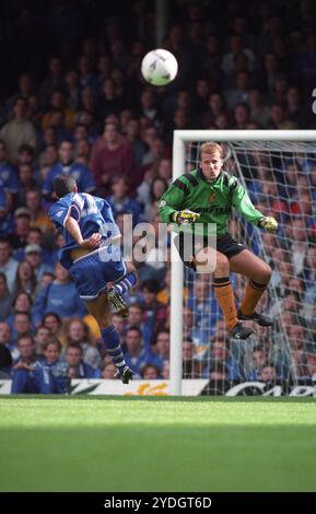 Leicester City gegen Wolverhampton Wanderers in der Filbert Street 1-0 2/9/95 Mike Stowell Stockfoto