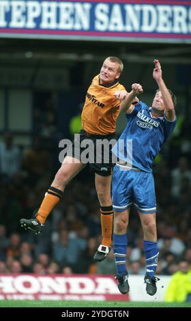 Leicester City gegen Wolverhampton Wanderers in der Filbert Street 1-0 2/9/95 Geoff Thomas Stockfoto