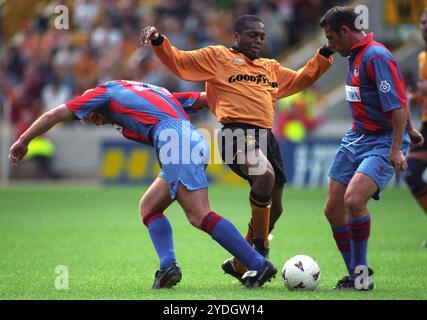 Wölfe-Fußballspieler Mark Rankine Wolverhampton Wanderers gegen Grimsby Town in Molineux 9/95 4-1 Stockfoto