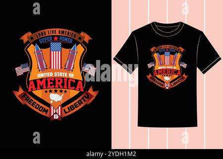 US-amerikanisches T-Shirt-Design und stolzer amerikanischer Inspirationsvektor Stock Vektor