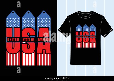 US-amerikanisches T-Shirt-Design und stolzer amerikanischer Inspirationsvektor Stock Vektor