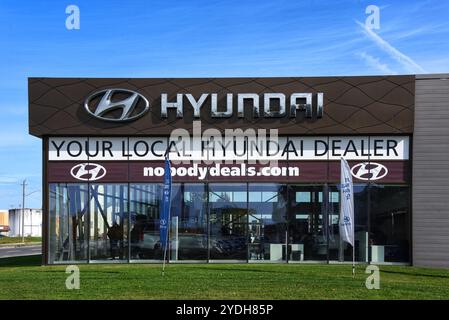 Ottawa, Kanada Hyundai-Händler im Hunt Club. Hyundai ist ein südkoreanischer multinationaler Automobilhersteller, der 1967 mit Hauptsitz in Seoul gegründet wurde Stockfoto