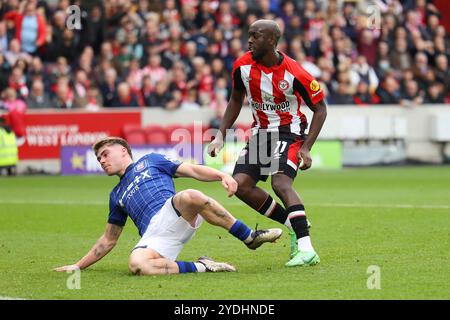 London, Großbritannien. Oktober 2024. Der Stürmer Yoane Wissa (11) von Brentford FC gegen Ipswich Town FC English Premier League im Gtech Community Stadium, London, England, Großbritannien am 26. Oktober 2024. Credit: Every Second Media/Alamy Live News Stockfoto