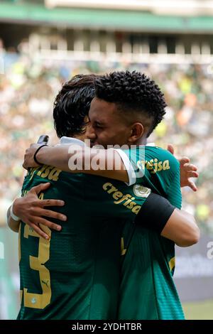 Sao Paulo, Brasilien. Oktober 2024. Spiel zwischen Palmeiras und Fortaleza für die 31. Runde der Brasilianischen Meisterschaft 2024 im Allianz Parque am Nachmittag dieses Samstagnachmittags, 26. Foto: Adriana Spaca/SPP (Adriana Spaca/SPP) Foto: SPP Sport Pressefoto. /Alamy Live News Stockfoto