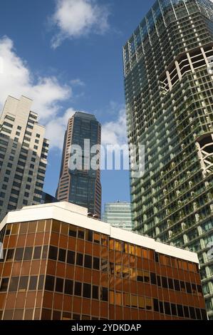 24.01.2020, Singapur, Republik Singapur, Asien, das moderne Hochhaus des CapitaGreen Bürogebäudes am Raffles Place im Geschäftsviertel Stockfoto