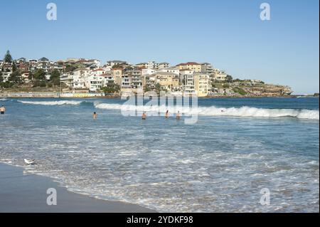 21.09.2018, Sydney, New South Wales, Australien, Schwimmen am berühmten Bondi Beach in Sydney, Ozeanien Stockfoto