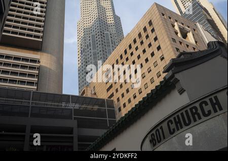 24.02.2019, Singapur, Republik Singapur, Asien, Wolkenkratzer im Geschäftsviertel Singapurs am Raffles Place, Asien Stockfoto