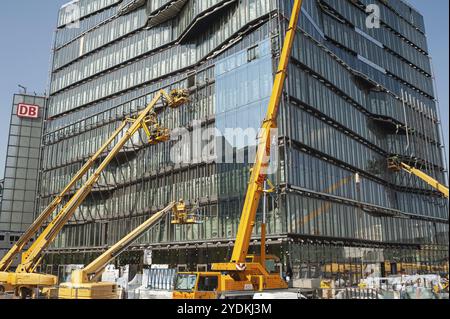 12.06.2019, Berlin, Deutschland, Europa, Neubau des Geschäftsgebäudes Cube Berlin am Washingtonplatz in Mitte, direkt neben der Hauptbahn Stockfoto