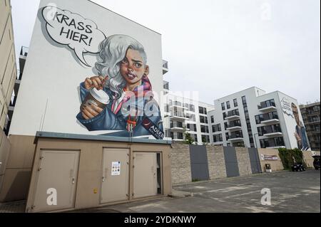 10.06.2019, Berlin, Deutschland, Europa, neue Wohnhäuser von Adler Real Estate entlang der Heidestraße in Europa in Berlin-Moabit, Europa Stockfoto