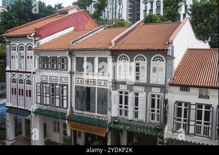 02.12.2020, Singapur, Republik Singapur, Asien, traditionelle Geschäfte entlang der Craig Road im historischen Stadtteil Tanjong Pagar. Die Ladenhäuser sind nirgends Stockfoto