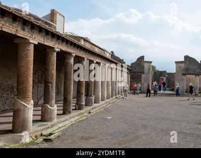 Die Stabian Baths Complex (Terme Stabiane). Öffentliche Bäder im Archäologischen Park, Pompeji, Region Kampanien, Süditalien Stockfoto