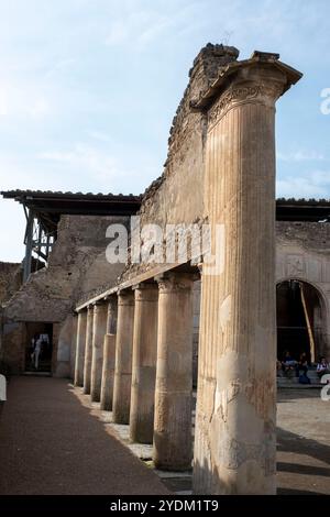 Die Stabian Baths Complex (Terme Stabiane). Öffentliche Bäder im Archäologischen Park, Pompeji, Region Kampanien, Süditalien Stockfoto