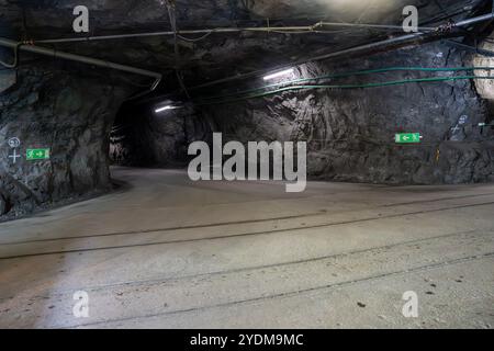 Eisenerzminentunnel in Kiruna Schweden Stockfoto