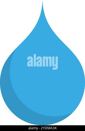 Wassertropfensymbol mit flachem Design. Editierbarer Vektor. Stock Vektor